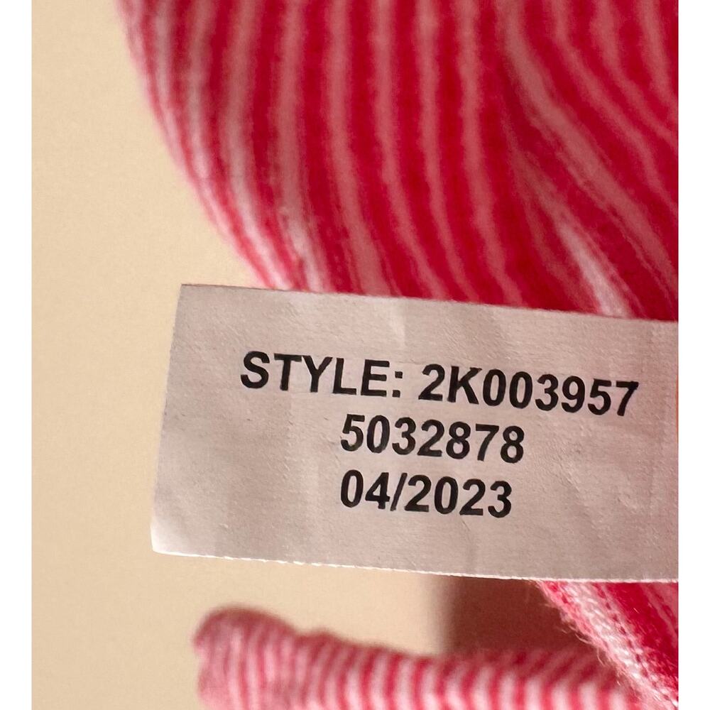 Vineyard Vines Red + White Striped V Neck Long Sleeve Blouse Medium - Picture 5 of 7